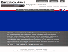 Tablet Screenshot of precisionarmsmfg.com
